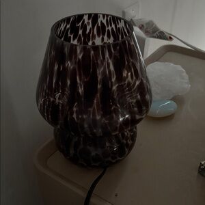 Artisan Glass Leopard Print Lantern